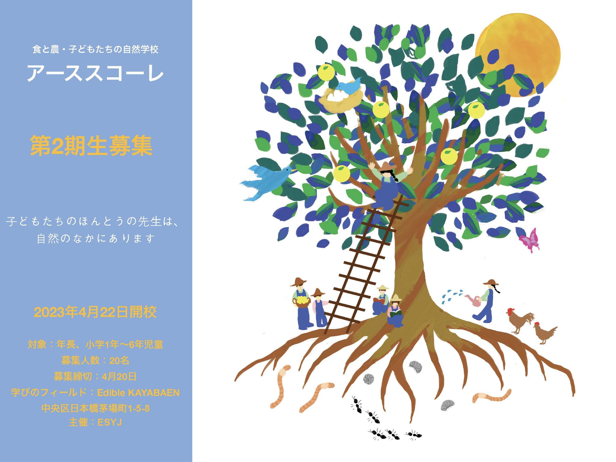 食と農・子どもたちの自然学校〈アーススコーレ〉２期生の募集 - 一般社団法人 エディブル・スクールヤード・ジャパン